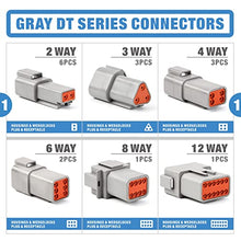 Load image into Gallery viewer, 191 Piece, Deutsch DT Connector Kit with Size 16 Solid Contacts, Gray A-keyway Connector in 2, 3, 4, 6, 8, 12 Pin Configurations,