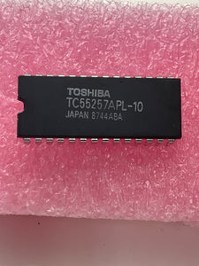 TC55257APL-10 - TOSHIBA - IC 32K X 8 STANDARD SRAM, 100 ns, PDIP28, 0.600 INCH