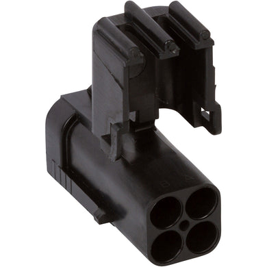 Delphi Weather Pack 4 Way Black Square Sealed Male Connector, 12015024
