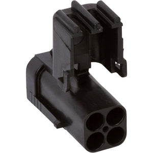 Delphi Weather Pack 4 Way Black Square Sealed Male Connector, 12015024