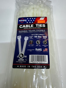 11" 50lb Natural Ties 100 PACK  - MB11-50NAT-C - Mayhew Steel Products Inc.