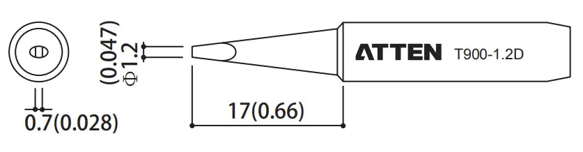 T900-1.2D - Atten Technology Co., Ltd. - T900-1.2D Chisel Tip