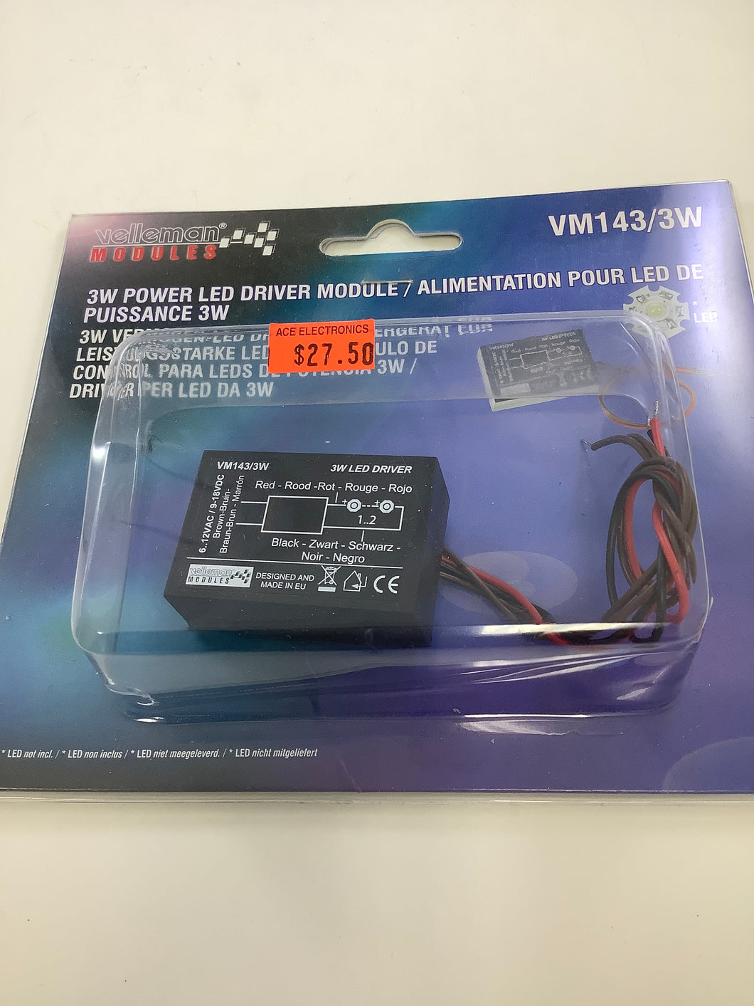 VM143/3W - VELLEMAN - 3W POWER LED DRIVER MODULE