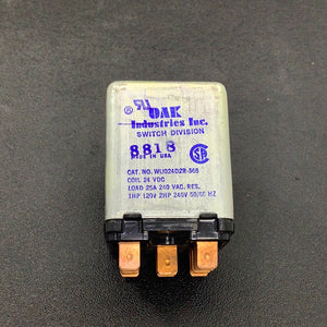 WU024D2R-566 - OAK Industries Inc. - 24VDC DPDT 25A RELAY