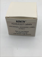 Load image into Gallery viewer, 2479600 - KROY - 1.125” x 3.5” Universal Address Label  K225/K227
