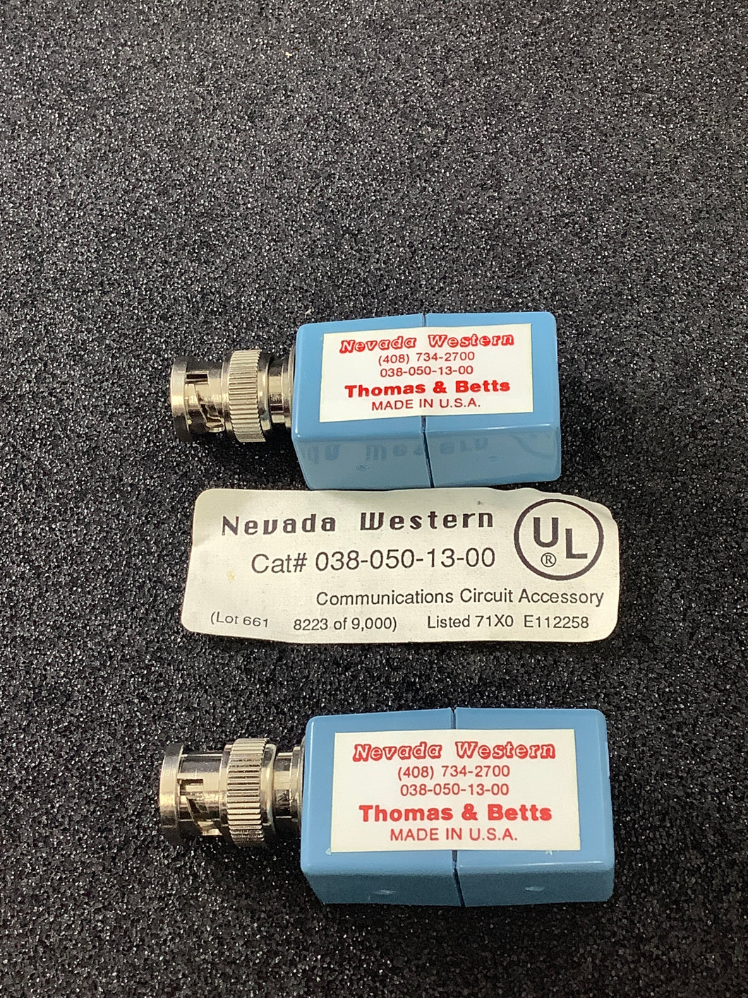 038-050-13-00-PAIR - THOMAS & BETTS - RJ45 TO BNC BALUN, ONE PAIR(2 PCS)