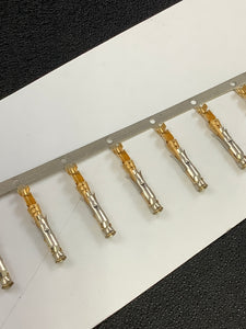 66104-9 -25 - AMP - CONN SOCKET 20-24AWG GOLD CRIMP, Chain Form, 25 contacts per package. Quantity Shown Available = 25 Packs.