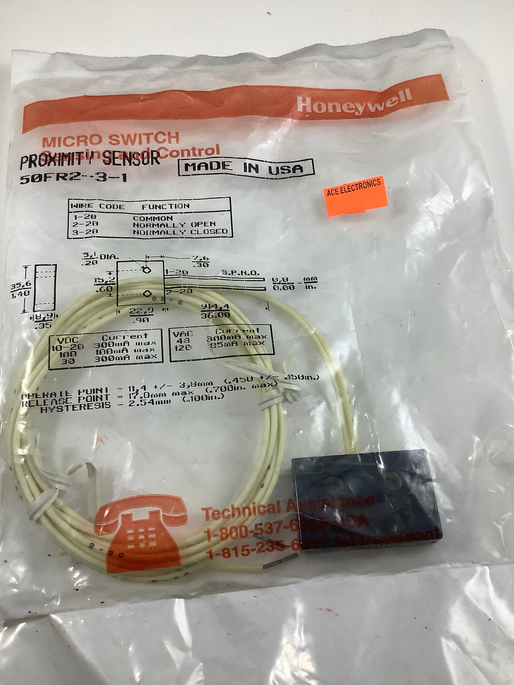 50FR2-3-1 - HONEYWELL - Sensor, Magnetic