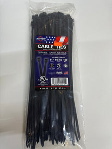 11" 50lb UV Black Ties 100 PACK - MB11-50BLK-C - Mayhew Steel Products Inc.