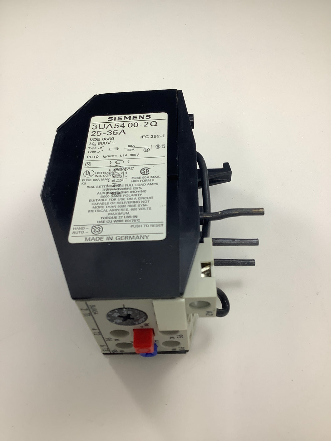 3UA5400-2Q - SIEMENS - OVERLOAD RELAY 25-36A