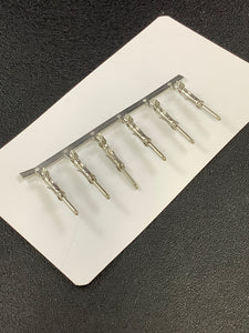 66359-6 -50 - AMP - Pin Contact Tin-Lead Crimp 14-18 AWG Stamped, Chain Form, 50 contacts per package. Quantity Shown Available = 50 Packs.