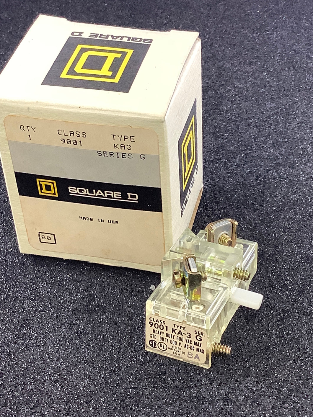 9001KA3-SERIES-G - SQUARE D - CONTACT BLOCK N.C. Class 9001, TYPE KA-3, Series G, FINGER SAFE