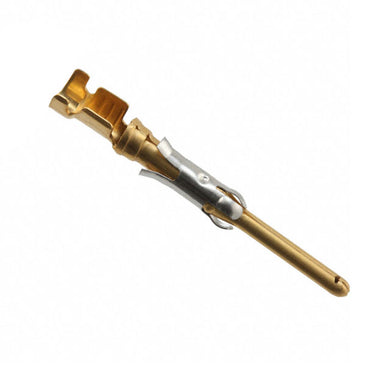 CONN PIN 16-18AWG GOLD CRIMP, Chain Form, 25 contacts per package. Quantity Shown Available = 25 Packs., 66098-9 -25