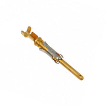 Load image into Gallery viewer, CONN PIN 20-24AWG GOLD CRIMP, Chain Form, 25 contacts per package. Quantity Shown Available = 25 Packs., 2-66102-2 -25
