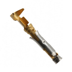 CONN SOCKET 14-18AWG GOLD CRIMP, Chain Form, 25 contacts per package. Quantity Shown Available = 25 Packs., 66598-2 -25