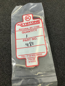481 - KEYSTONE - Instrumentation Handle Brass, Nickel Finish Screw Holes, Back Length - Center to Center 4.500"
