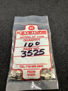 3525 - KEYSTONE - 0.205" (5.21mm) Quick Connect Female Press-Fit Connector Non-Insulated  PACK OF 100