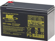 Load image into Gallery viewer, 12V 7.2 AH  Sealed Lead Acid Battery Tab=.187, ES7-12SA
