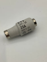 Load image into Gallery viewer, 5SB281 - ETI - 25 Amp 500VAC, Diazed,  gL/gI Fuse Time Delay, Bottle Fuse. AMAT 0910-90047

