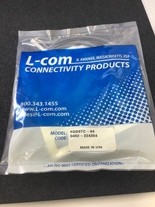 FODSTC-04 - L-COM - Fibre Optic Cable, Multimode, 2 Fibres, 62.5µm/125µmDia, ST-ST Duplex, 4m