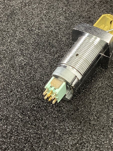 1-1437598-1 - ALCO - DPDT KeyLock Switch, 3 A @ 125 VAC or 28 VDC resistive, Key AEL01, SKT-33-2