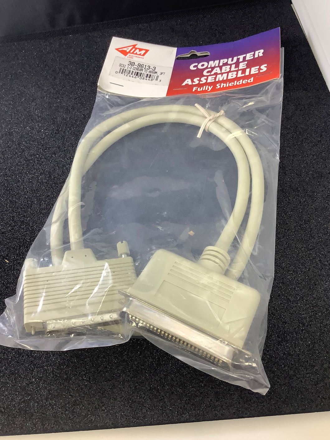 30-9613-3 - AIM - SCSI 1-3 50 pin Centronics Male to HD68 Male, 3 Ft