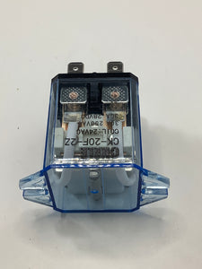 DPDT 24VAC RELAY, 30 AMP FLANGE MOUNT - CK-20F-2Z-24VAC