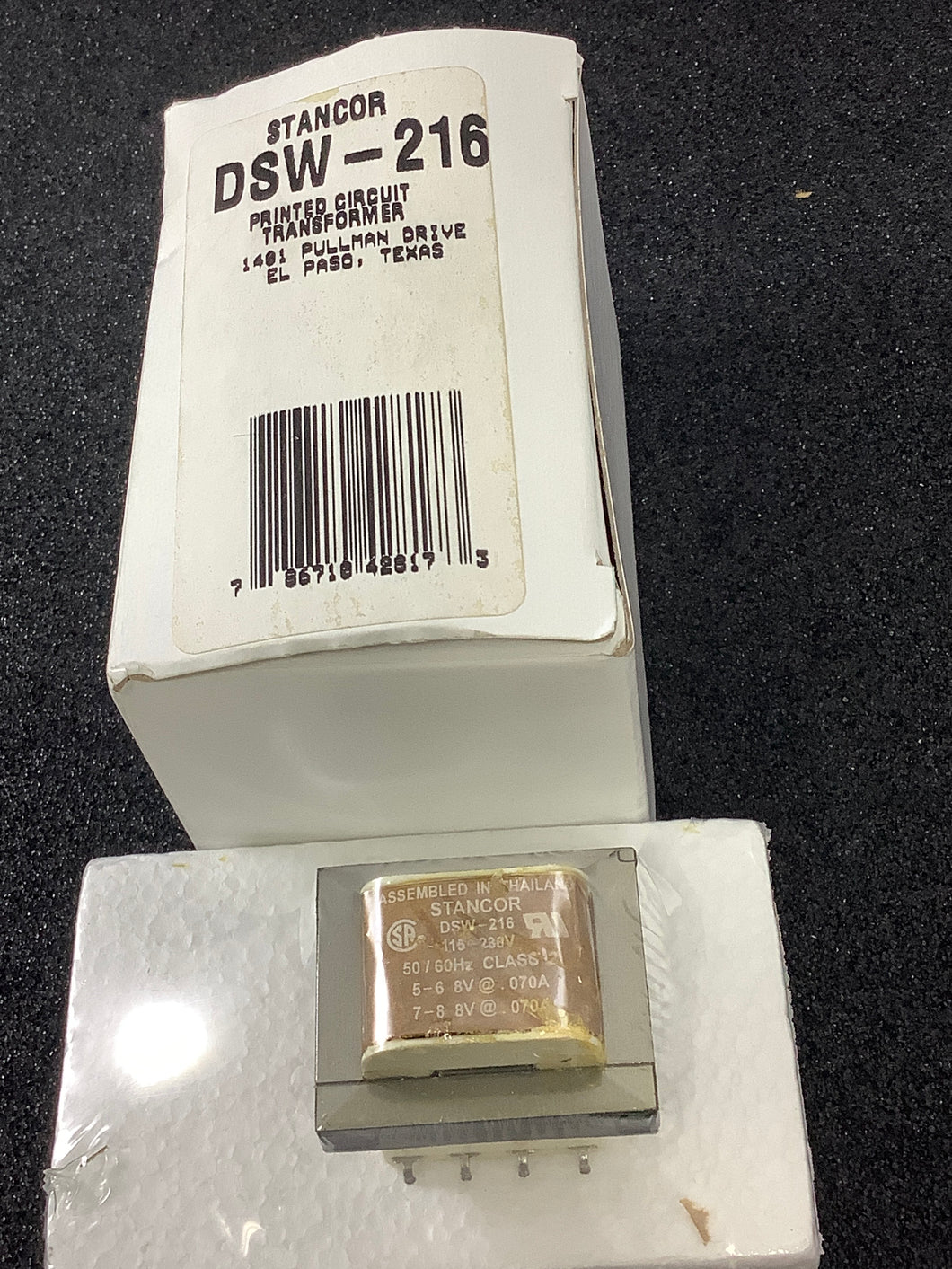 DSW-216 - STANCOR - Split Bobbin-Printed Circuit Transformers 115/230-8/16 @C.14/.07A