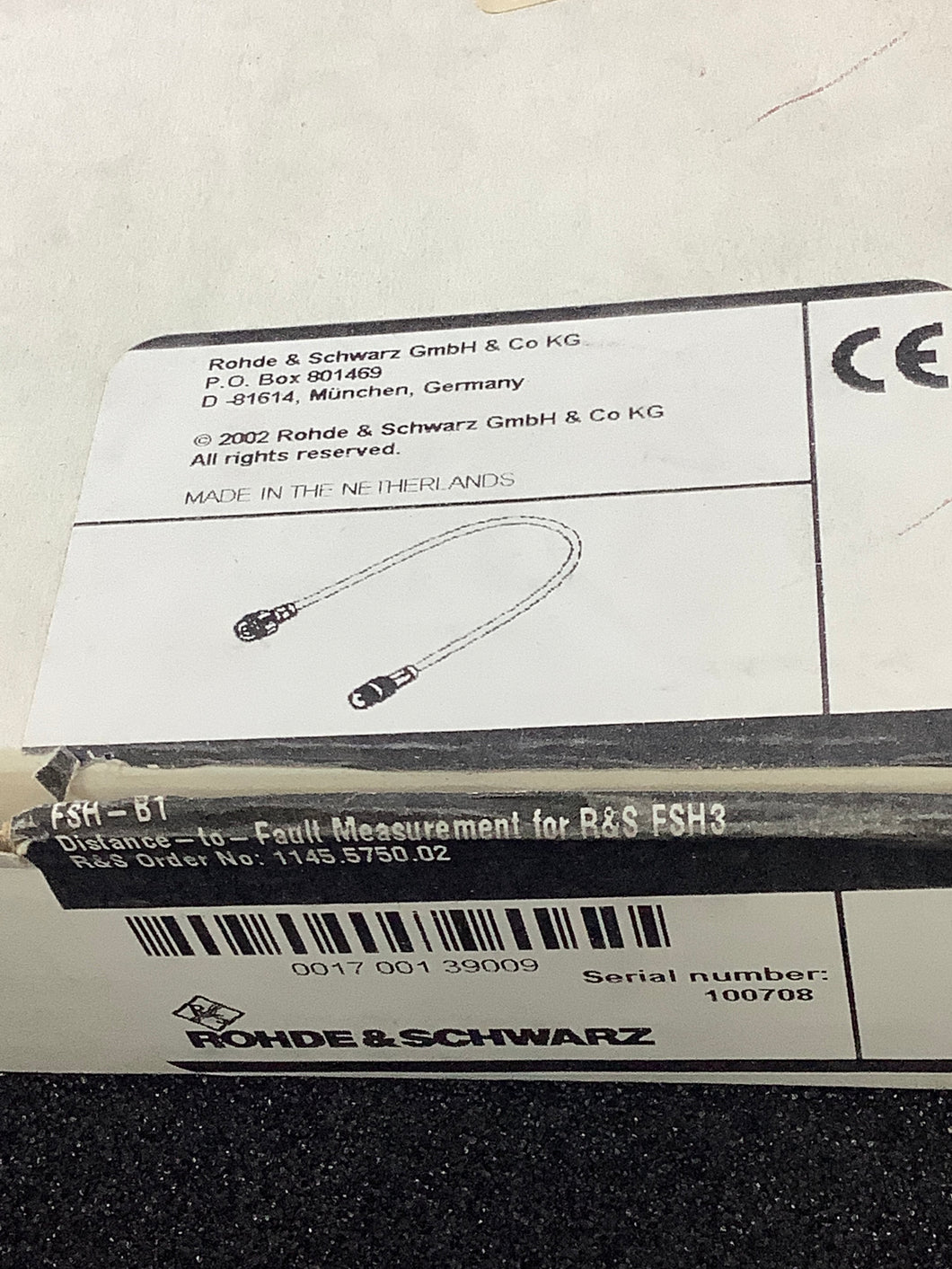 FSH-B1 - Rohde & Schwarz - CABLE ASSEMBLY