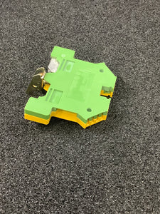 1065.2 - Conta-Clip - Terminal Block Connector 2 Position Ground, Earth Green, Yellow 10-22 AWG