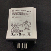 Load image into Gallery viewer, 9050JCK2F30V14 - SQUARE D - Timing Relay, Type JCK, plug In, off delay,
fixed time, 30 seconds, 10A, 240 VAC, 24VAC/DC
