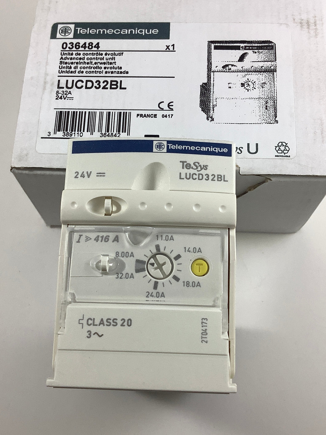 LUCD32BL - TELEMECANIQUE - Motor Starter, 8 to 32A, Solid State (Class 10), 24VDC, 3P