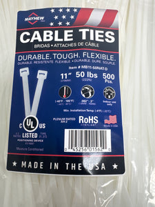 11" 50lb Natural Ties 500 PACK  - MB11-50NAT-D - Mayhew Steel Products Inc.