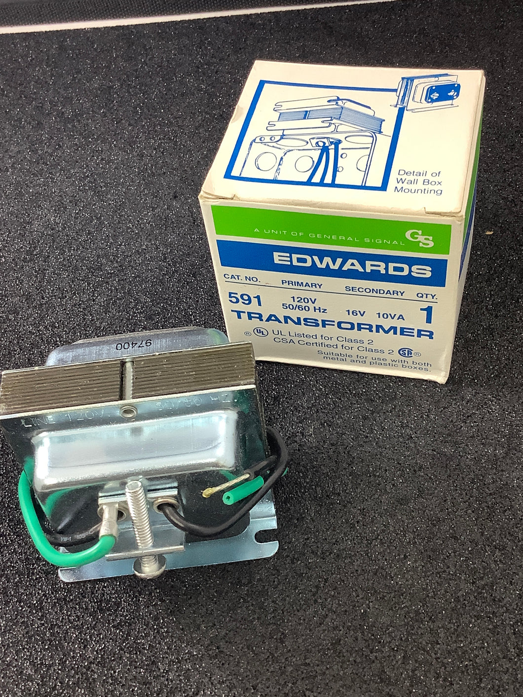 591 - Edwards - Transformer Pri: 120Vac Sec 16Vac  10VA