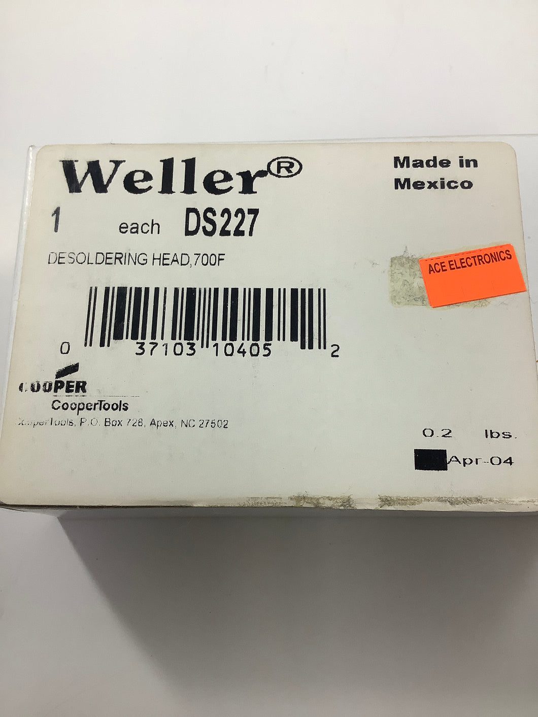 DS227 - Weller - Threaded Desoldering Head, 700DegreeF