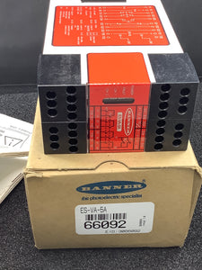 ES-VA-5A - BANNER - Safety Relay Module for E-Stop/Rope Pull/Interlock