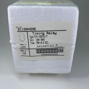 2112AH2SE - AGASTAT/TYCO - .75-10 SEC ON DELAY RELAY 120VAC HERMETICALLY SEALED