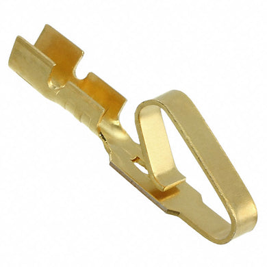 Non-Gendered Contact Gold 22-26 AWG Crimp, Chain Form, 50 contacts per package. Quantity Shown Available = 50 Packs., 08-56-0107 -50