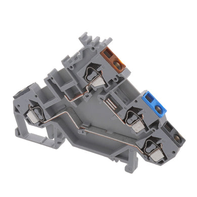Terminal Block Connector 4 Position Disconnect Gray 12-28 AWG, 280-560