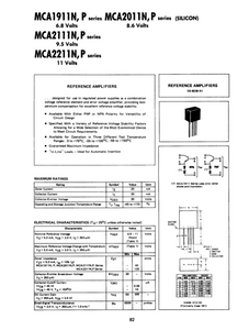 MCA1921N - MOTOROLA - REFERANCE AMPLIFIER TRANSISTOR