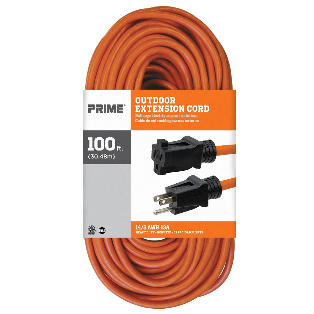 Extension Cord 100ft. 14/3 SJTW Orange Cord, EC501735