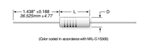 JM103K - OHMITE - 100uH RF CHOKE J Series Choke