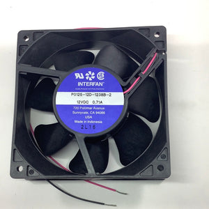 PO125-12D-1238B-2 - INTERFAN -120 X 120 X 38.5 MM FAN 12VDC 125 CFM