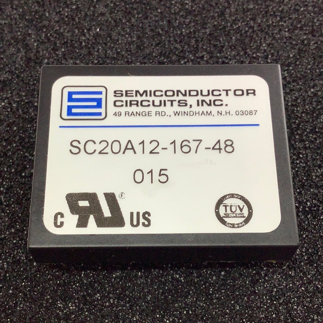 SC20A12-167-48 - SEMICONDUCTOR CIRCUITS - DC-DC INPUT 36-75V OUTPUT 12V 1.67A