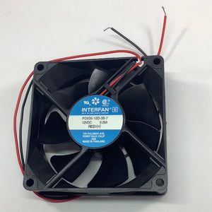 PO035-12D-3B-7 - INTERFAN -80 X 80 X 25 MM FAN 12VDC .26A  35CFM