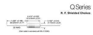 QS154K - OHMITE - 1500 uH RF CHOKE QS Series Choke