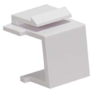 Snap-in Keystone Wallplate Blank Insert White, 101806WT