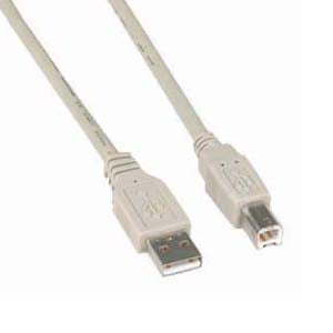 6Ft A-Male to B-Male USB2.0 Cable Ivory