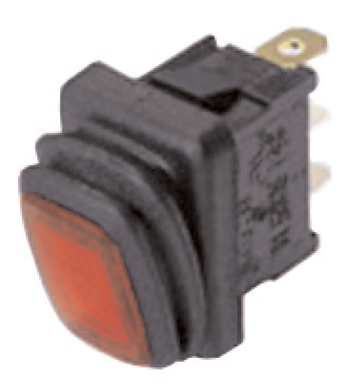 Splash Proof Rkr Sw-On/Off,Red,20A-12VDC, 30-12322