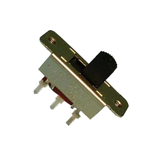 Slide Switch, DPDT PC Mt. 6A @125V, On-On, 30-9186